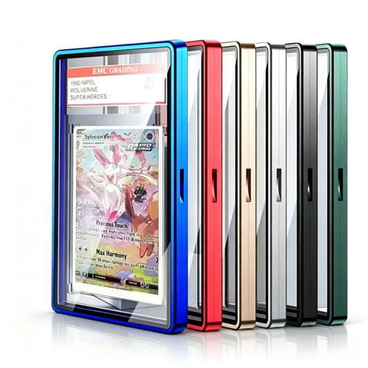 Aluminum Glass Graded Card Slab Case — Blue